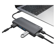 NATEC FOWLER 2 V2 USB-C 8W1 HUB ->USB 3.0 3X, HDMI 4K, USB-C, RJ45 NMP-2162 - 1470240 - zdjęcie 4
